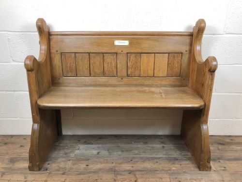 fig 2. Solid Oak St Elvan’s Church Sidesmen Pew