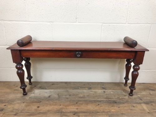 Late Victorian Mahogany Window Seat
