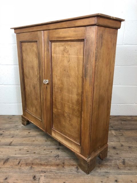 fig 1. Antique Stained Pine Two Door Cupboard