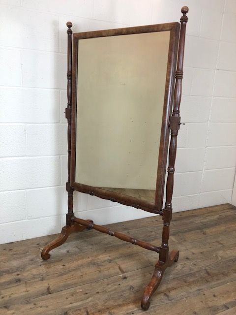 Victorian Mahogany Cheval Mirror