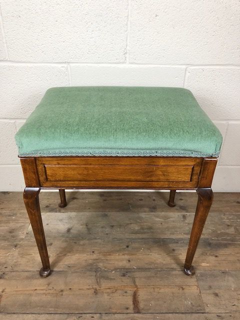 fig 1. Edwardian Mahogany Piano Stool