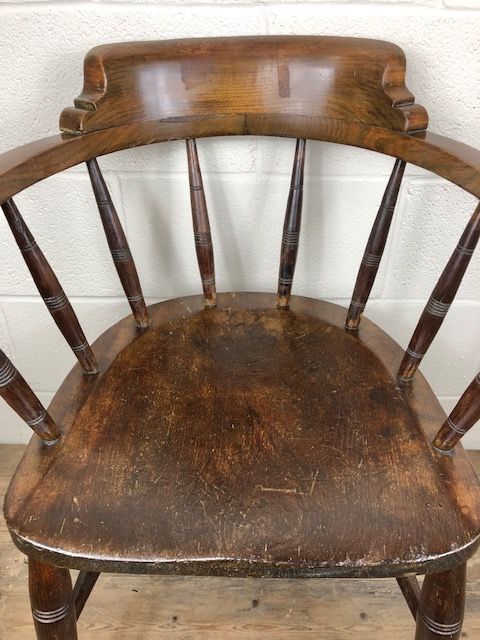 fig 2. Antique Ash and Elm Captain’s Chair