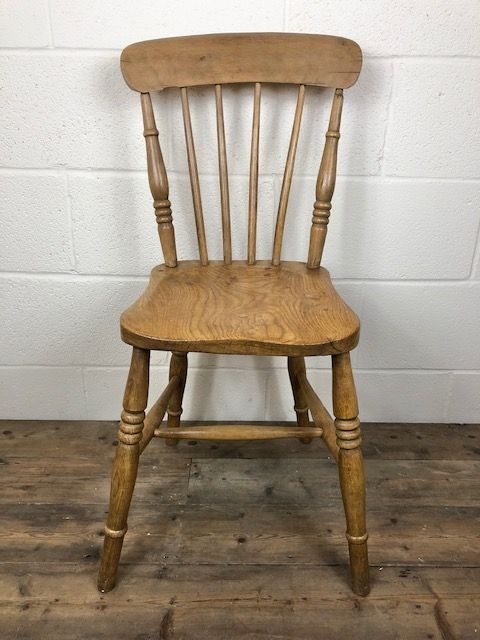 fig 1. Single 19th Century Ash and Elm Farmhouse Chair