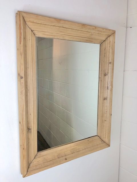 Antique Rustic Country Pine Mirror