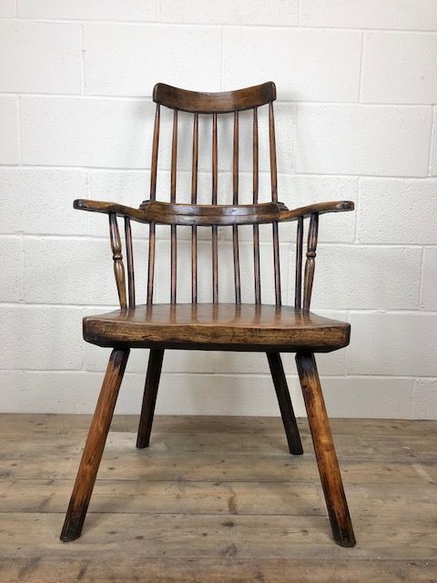 fig 1. 19th Century Style Ash and Elm Traditional Welsh Stick Chair
