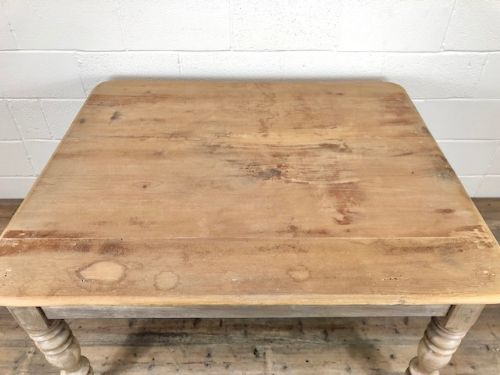 fig 2. Late 19th Century Victorian Pine Farmhouse Kitchen Table