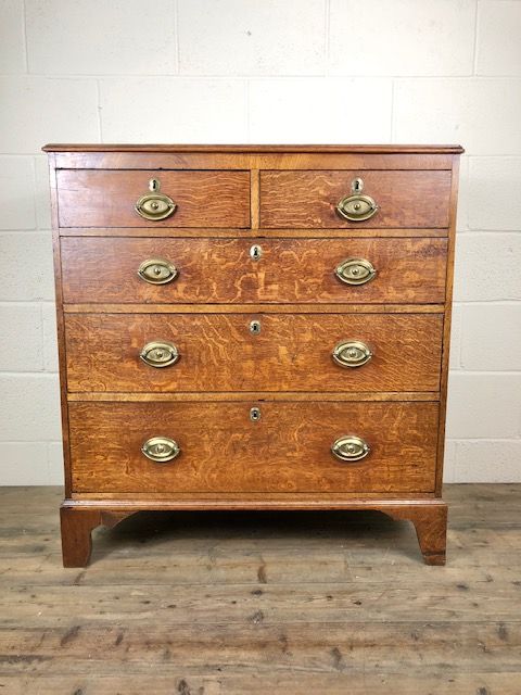 Early 19th Century Oak Straight Front Chest of Drawers