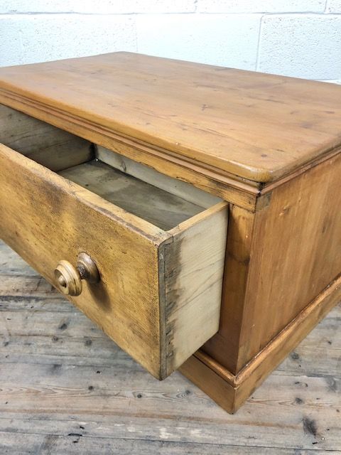 fig 1. Antique Pine Single Drawer Chest