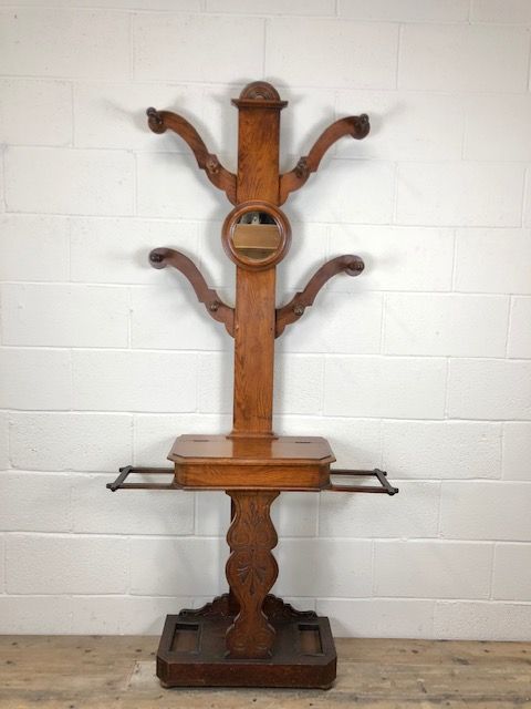Late Victorian Oak Tree Shaped Hall Stand