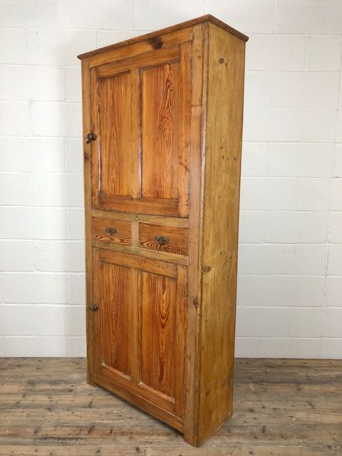 Pitch Pine Housekeeper’s Cupboard with Two Drawers