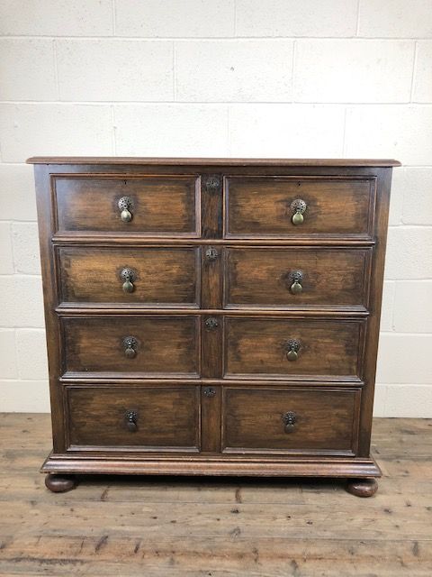 fig 1. Jacobean Style Oak Chest of Drawers