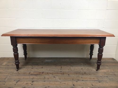Large Antique Mahogany Top Table with Drawers