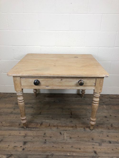 fig 1. Rustic Antique Pine Farmhouse Kitchen Table