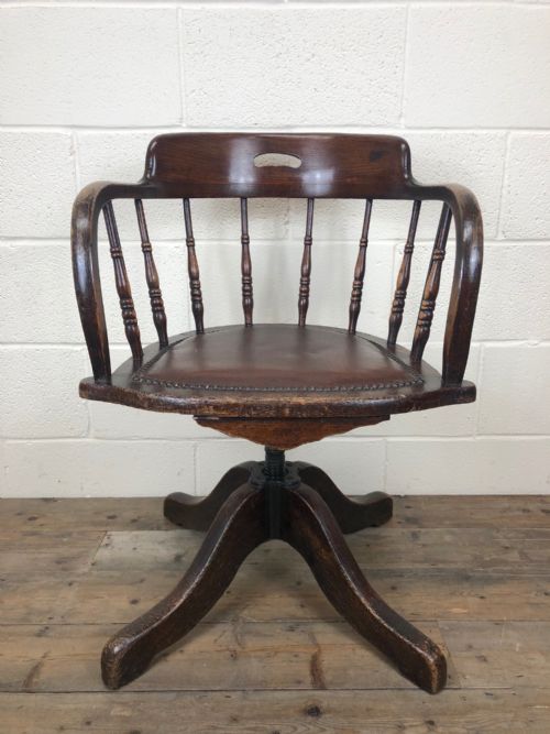 Early 20th Century Office Swivel Desk Chair