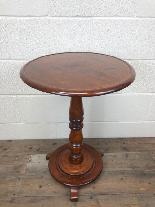 fig 1. Victorian Mahogany Wine Table on Turned Pedestal Base
