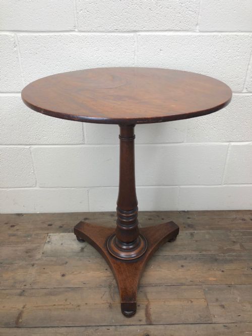 fig 1. 19th Century Mahogany Occasional Table on Tripod Base