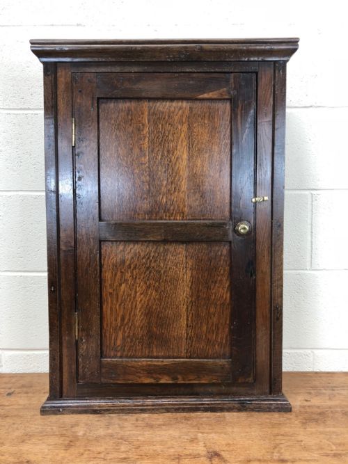 fig 1. Antique Welsh Oak Spice or Food Cupboard