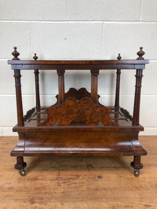 fig 1. Victorian Walnut Canterbury with Drawer