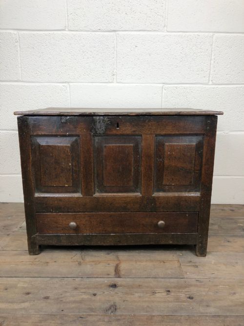 19th Century Welsh Oak Coffer Bach