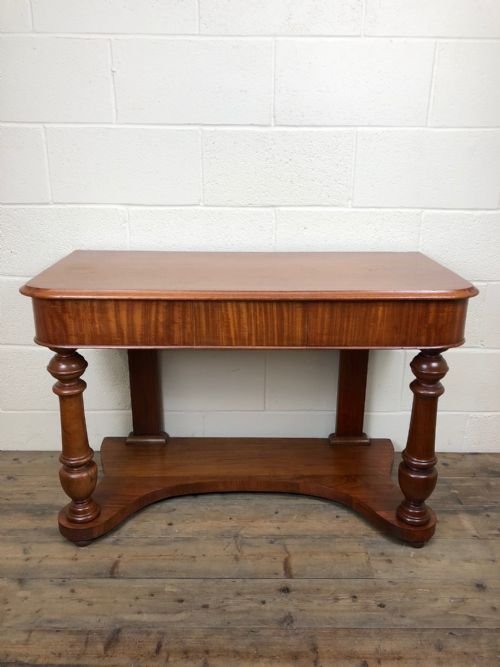 Victorian Mahogany Console Table with Drawer