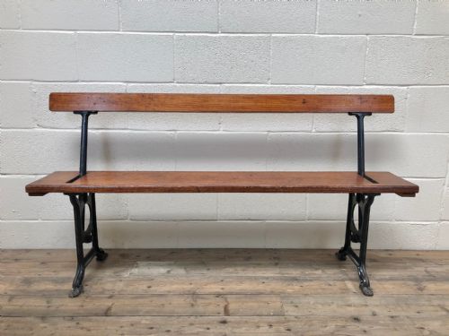 Antique Two Way Flip Over Railway Station Platform Bench