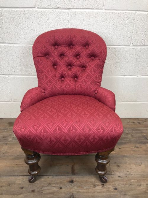 Small 19th Century Upholstered Ladies Chair