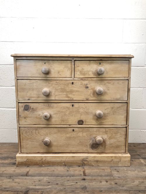 Victorian Pine Chest of Drawers on Plinth Base