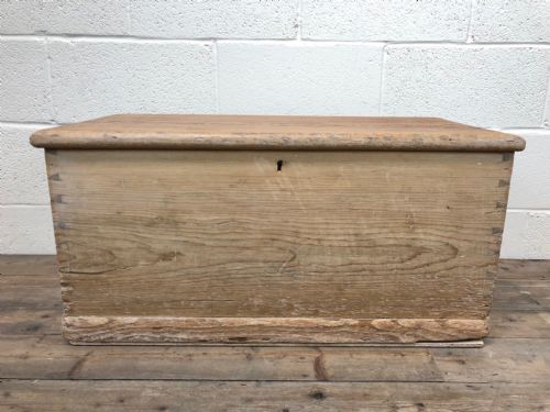 Rustic Antique Pine Trunk or Storage Chest