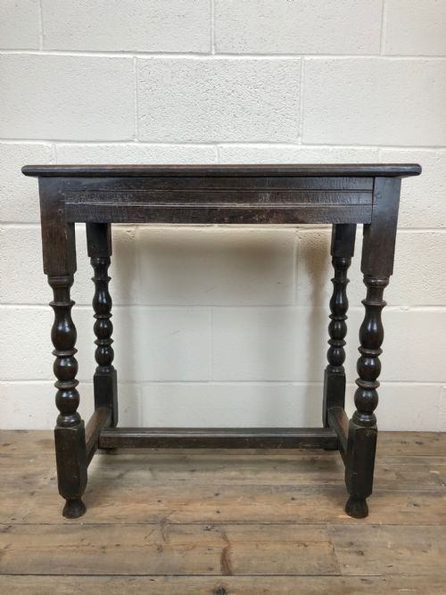 Antique Oak Side Table or Console Hall Table
