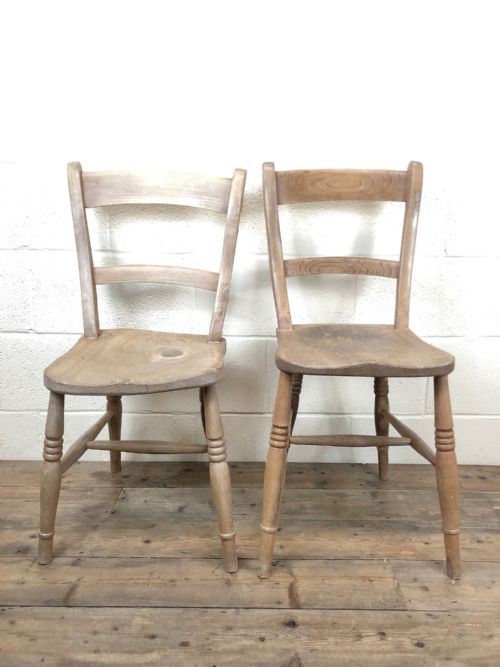 fig 1. Four Similar Antique Farmhouse Kitchen Chairs