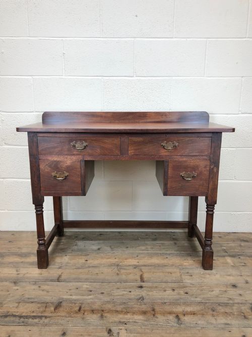 Small Antique Mahogany Kneehole Desk