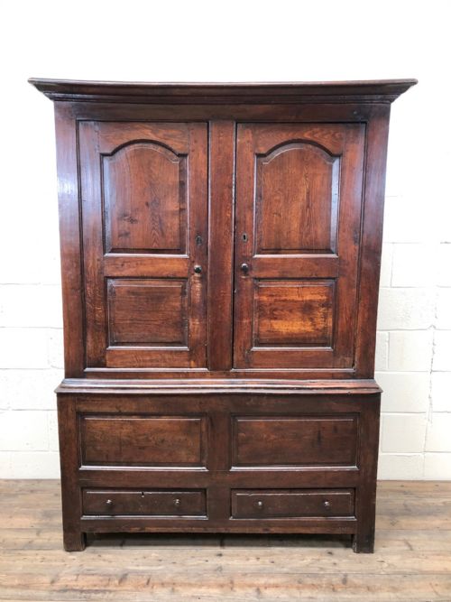 Large Antique 18th Century Welsh Oak Press Cupboard