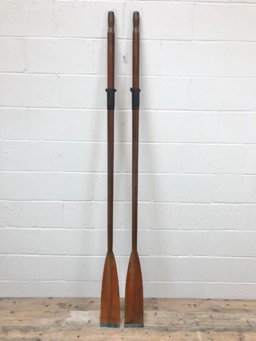 Pair of Antique Wooden Rowing Oars