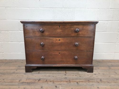 Late 19th Century Antique Oak Straight Front Chest of Drawers