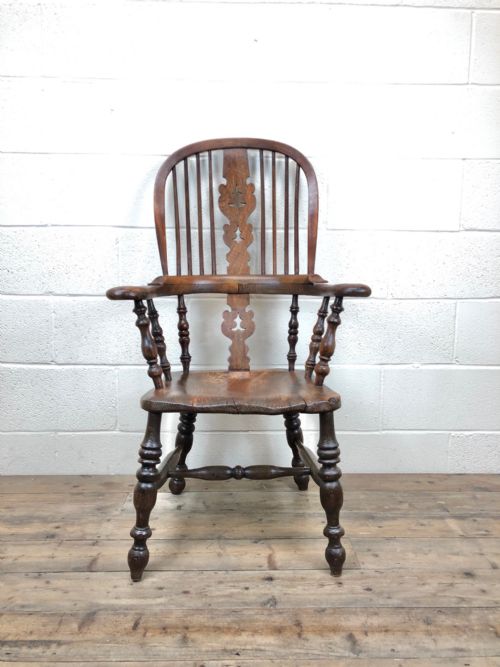 19th Century Ash and Elm Windsor Armchair