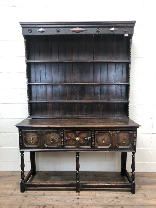 Early 18th Century Antique Oak Jacobean Dresser