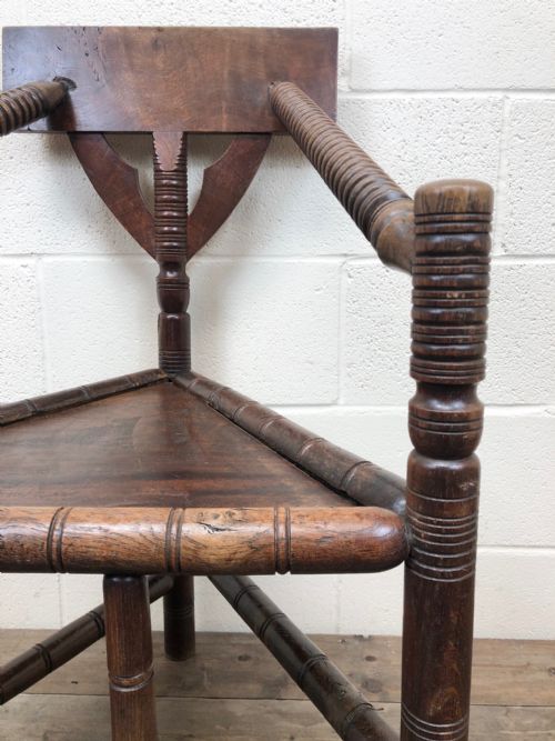 fig 1. Pair of Unusual 19th Century Victorian Turner’s Chairs, Corner Chairs or Armchairs