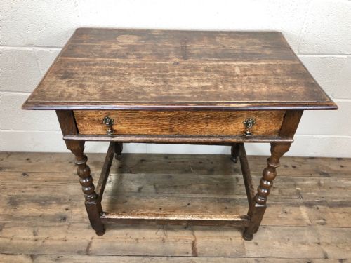 fig 1. 18th Century Oak Lowboy Table