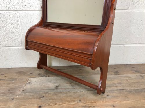 fig 1. Victorian Mahogany Wall Mirror with Compartment