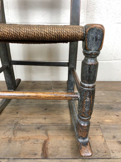 fig 1. Antique Painted Farmhouse Style Rocking Chair in Original Paint