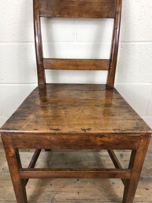 fig 2. 19th Century Antique Fruitwood Bar Back Farmhouse Chair or Kitchen Chair