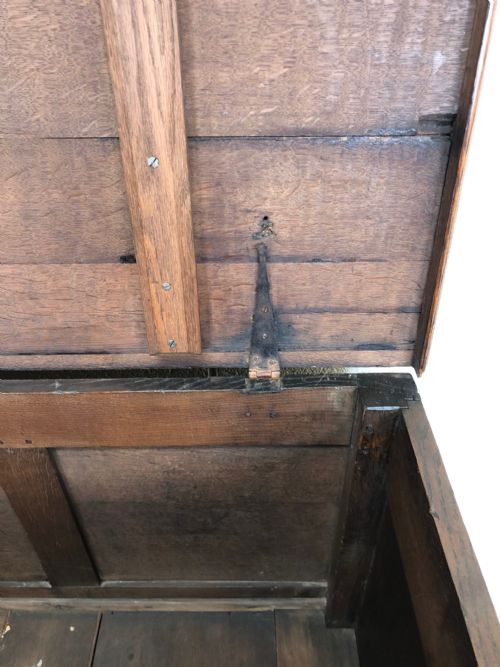 fig 2. 18th Century Welsh Oak Coffer with Panel Front