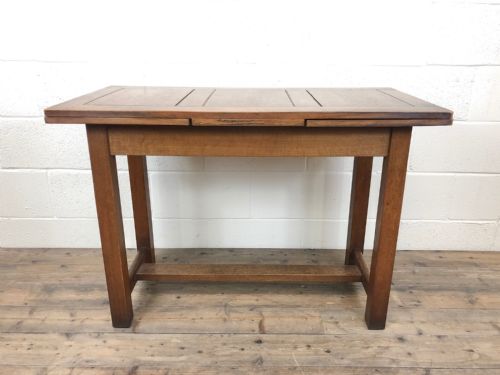 Antique Oak Narrow Draw Leaf Table