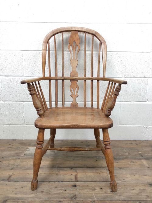 19th Century Ash and Elm Windsor Armchair