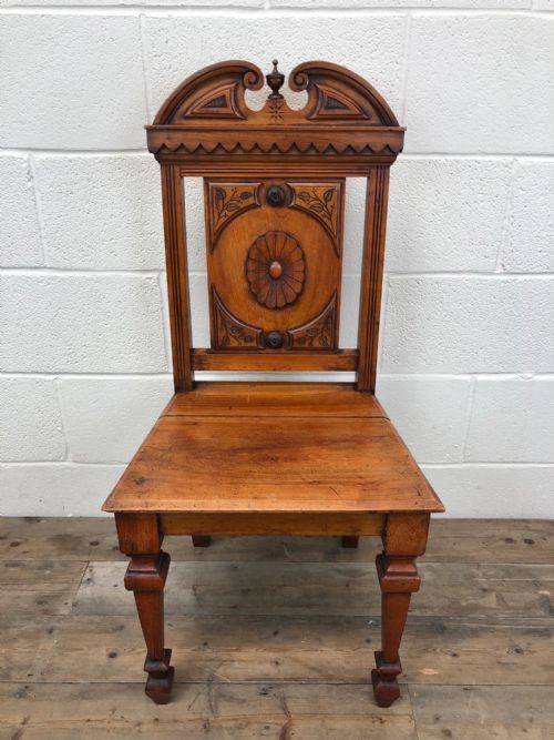fig 1. Pair of Victorian Mahogany Hall Chairs