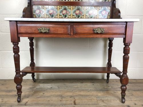 fig 1. Edwardian Mahogany Marble Top Washstand