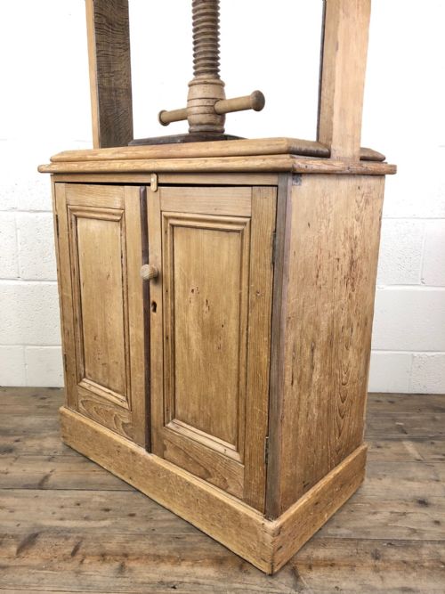 fig 1. Victorian Pine Book Press Cupboard