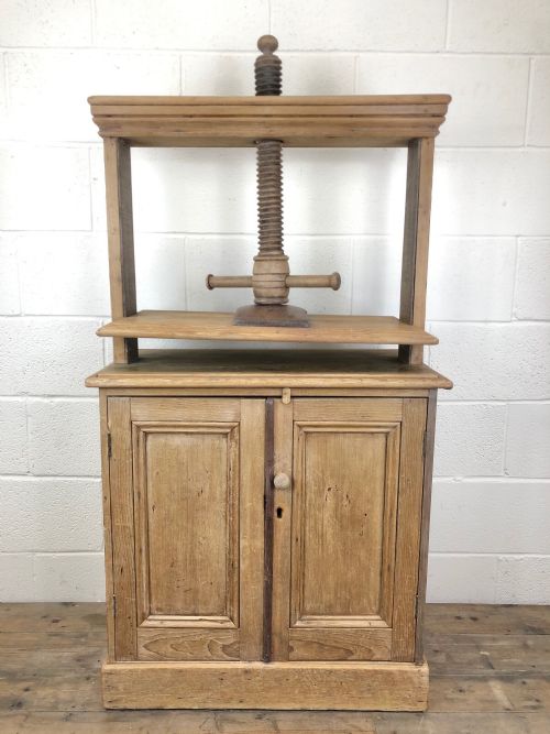 Victorian Pine Book Press Cupboard