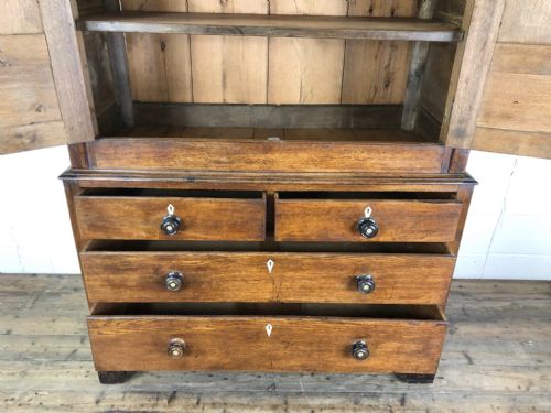 fig 2. 19th Century Welsh Oak Linen Press Cupboard