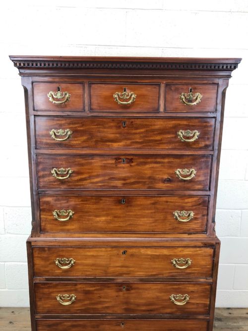 fig 2. 19th Century Mahogany Tallboy Chest on Chest